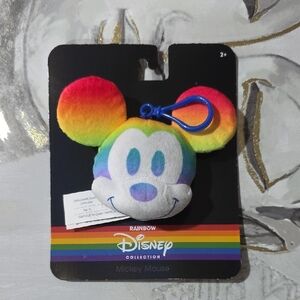 Disney Rainbow Collection Mickey Mouse Plush Keychain